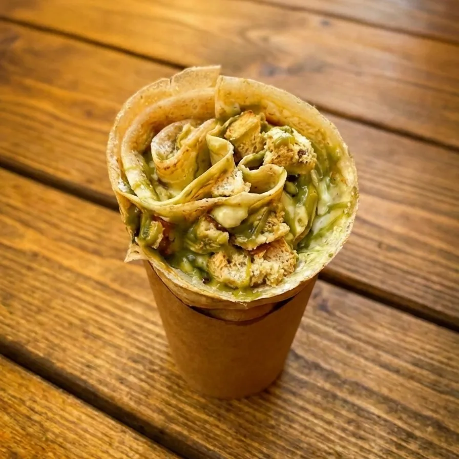 Pistazie Vanille Diem – Crêpe Roll